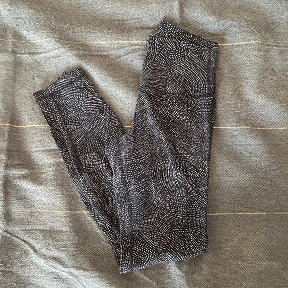 Lululemon Align Pant 28" Free Spirit Ice Grey Black Size 6 - Picture 8 of 11